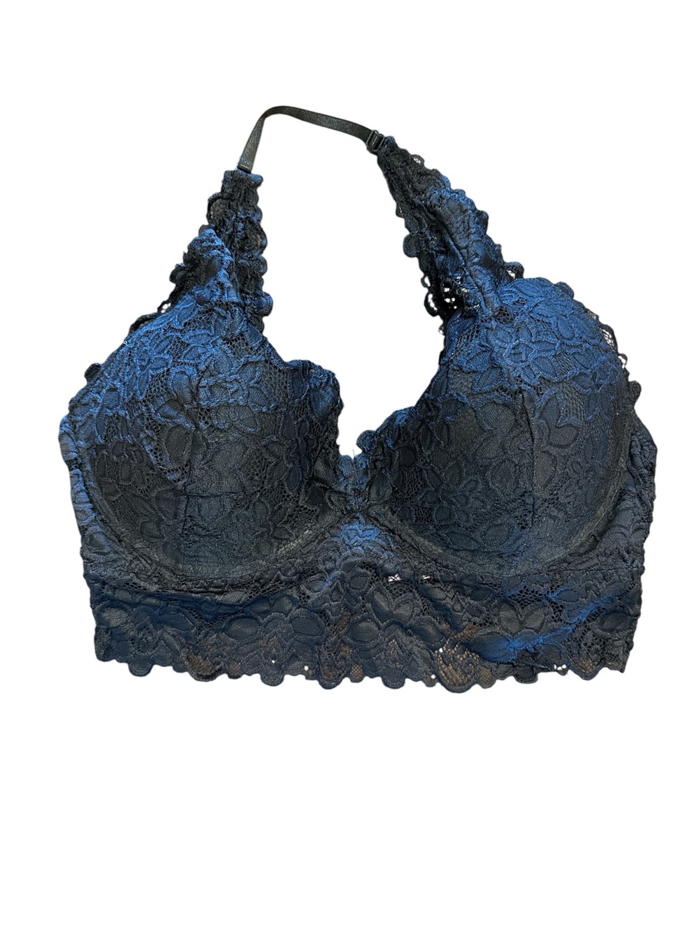 Rue21 Black Lace Halter Longline Bralette